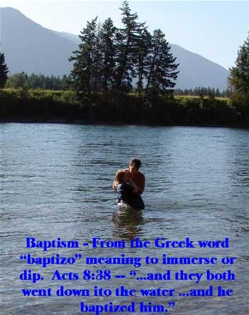 Immersion into a lake